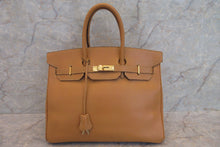 将图片加载到图库查看器，HERMES BIRKIN 35 Ardennes leather Natural sable 〇Z刻印 Hand bag 700010018
