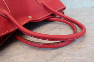 HERMES／エルメス ガーデンパーティPM ネゴンダ ルージュガランス □K刻印 トートバッグ 700080210