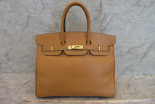 将图片加载到图库查看器，HERMES BIRKIN 35 Ardennes leather Natural sable 〇Z刻印 Hand bag 700010018
