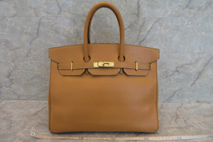 HERMES BIRKIN 35 Ardennes leather Natural sable 〇Z刻印 Hand bag 700010018