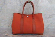 将图片加载到图库查看器，HERMES GARDEN PARTY TPM Toile officier/Leather Potiron orange □I刻印 Shoulder bag 600070163
