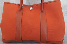 将图片加载到图库查看器，HERMES GARDEN PARTY TPM Toile officier/Leather Potiron orange □I刻印 Shoulder bag 600070163
