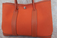 将图片加载到图库查看器，HERMES GARDEN PARTY TPM Toile officier/Leather Potiron orange □I刻印 Shoulder bag 600070163
