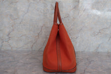 将图片加载到图库查看器，HERMES GARDEN PARTY TPM Toile officier/Leather Potiron orange □I刻印 Shoulder bag 600070163
