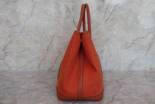 将图片加载到图库查看器，HERMES GARDEN PARTY TPM Toile officier/Leather Potiron orange □I刻印 Shoulder bag 600070163
