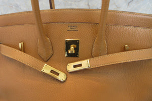 HERMES BIRKIN 35 Ardennes leather Natural sable 〇Z刻印 Hand bag 700010018