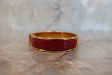 Load image into Gallery viewer, HERMES Click H Gold plated Gold/Red Bangle 500080178
