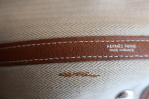 HERMES GARDEN PARTY PM Negonda leather Gold □K Engraving Tote bag 600050050