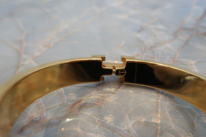 HERMES Click H Gold plated Gold/Red Bangle 500080178