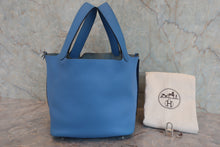 将图片加载到图库查看器，HERMES PICOTIN LOCK TOUCH MM Clemence leather/Swift leather Blue paradise T刻印 Hand bag 800060034
