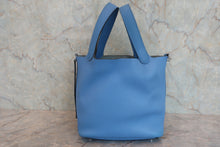 将图片加载到图库查看器，HERMES PICOTIN LOCK TOUCH MM Clemence leather/Swift leather Blue paradise T刻印 Hand bag 800060034
