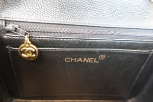 CHANEL/シャネル Ｖステッチチェーンショルダーバッグ キャビアスキン ブラック/ゴールド金具 ショルダーバッグ 600100014