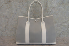 Load image into Gallery viewer, HERMES  GARDEN PARTY PM Toile officier/Leather Blue/White T Engraving Tote bag 700010075
