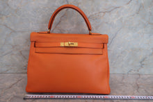 画像をギャラリービューアに読み込む, HERMES／エルメス ケリー32 ヴォーガリバー オレンジ 〇Z刻印 ショルダーバッグ 700050217

