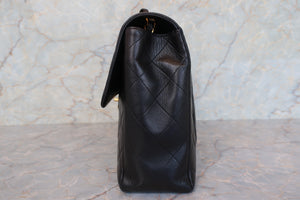 CHANEL Medium Matelasse Single flap chain shoulder bag Lambskin Black/Gold hadware Shoulder bag 700100024