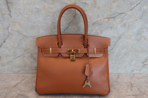 HERMES／エルメス バーキン30 クシュベル ゴールド □D刻印 ハンドバッグ 700080207
