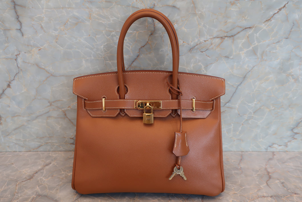 HERMES／エルメス バーキン30 クシュベル ゴールド □D刻印 ハンドバッグ 700080207