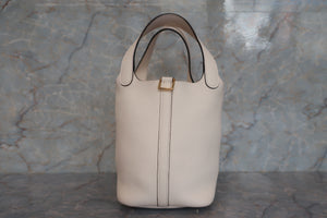 HERMES PICOTIN LOCK PM Clemence leather Nata Z刻印 Hand bag 600110019