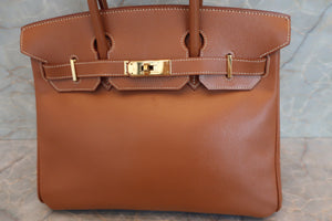 HERMES／エルメス バーキン30 クシュベル ゴールド □D刻印 ハンドバッグ 700080207