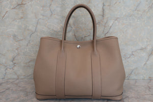 HERMES GARDEN PARTY PM Country leather Gris tourterelle X刻印 Tote bag 600060035