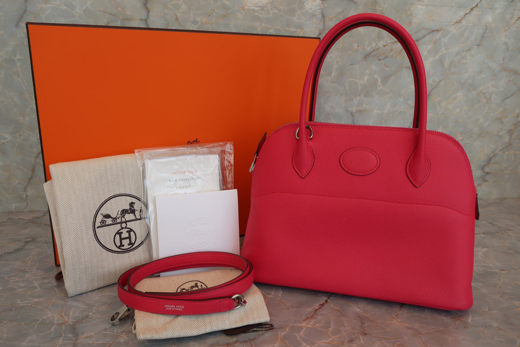 HERMES／エルメス ボリード27 ヴォーエプソン ローズエクストリーム D刻印 ショルダーバッグ 700050049