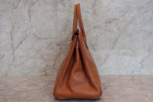 HERMES／エルメス バーキン30 クシュベル ゴールド □D刻印 ハンドバッグ 700080207