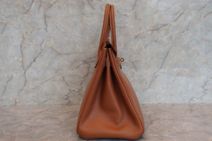 HERMES／エルメス バーキン30 クシュベル ゴールド □D刻印 ハンドバッグ 700080207