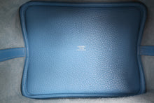将图片加载到图库查看器，HERMES PICOTIN LOCK TOUCH MM Clemence leather/Swift leather Blue paradise T刻印 Hand bag 800060034

