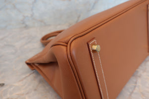 HERMES／エルメス バーキン30 クシュベル ゴールド □D刻印 ハンドバッグ 700080207