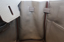 将图片加载到图库查看器，HERMES BIRKIN 25 Personal order Clemence leather Etoupe gray/Gris tourterelle/Matte silver hardware Z刻印 Hand bag 600090033
