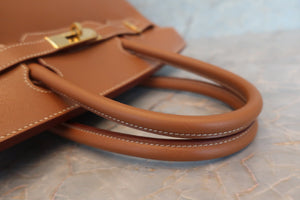 HERMES／エルメス バーキン30 クシュベル ゴールド □D刻印 ハンドバッグ 700080207