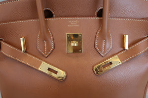 HERMES／エルメス バーキン30 クシュベル ゴールド □D刻印 ハンドバッグ 700080207