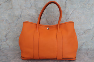 HERMES GARDEN PARTY PM Negonda leather Orange □O刻印 Tote bag 500100207