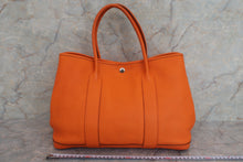 Load image into Gallery viewer, HERMES GARDEN PARTY PM Negonda leather Orange □O Engraving Tote bag 500100207

