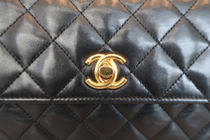 CHANEL/シャネル マトラッセチェーンショルダーバッグ ラムスキン ブラック/ゴールド金具 ショルダーバッグ 600100002