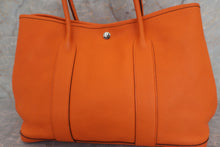 将图片加载到图库查看器，HERMES GARDEN PARTY PM Negonda leather Orange □O刻印 Tote bag 500100207
