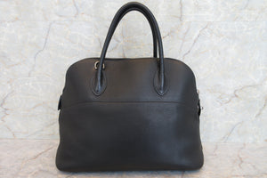 HERMES BOLIDE 35 Clemence leather Black Shoulder bag 700010034