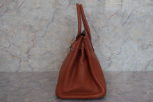 将图片加载到图库查看器，HERMES BIRKIN 30 Clemence leather Cognac □I刻印 Hand bag 600090023
