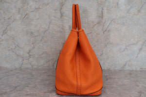 HERMES GARDEN PARTY PM Negonda leather Orange □O刻印 Tote bag 500100207