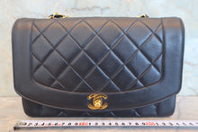 Load image into Gallery viewer, CHANEL  Diana matelasse chain shoulder bag Lambskin Navy/Gold hadware Shoulder bag 800070144
