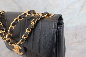 CHANEL/香奈儿 coco小姐 单盖 链条包 荔枝皮 Black/Gold hadware(黑色/金色金属) 肩背包 600070124