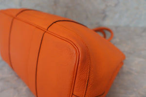 HERMES GARDEN PARTY PM Negonda leather Orange □O刻印 Tote bag 500100207