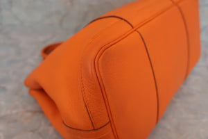 HERMES GARDEN PARTY PM Negonda leather Orange □O Engraving Tote bag 500100207
