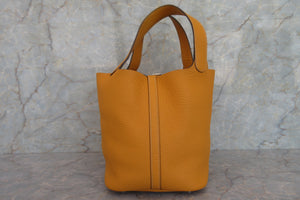 HERMES／エルメス ピコタンロックＭＭ トリヨンクレマンス ジョーヌドール □P刻印 ハンドバッグ 700070205
