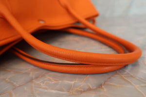 HERMES GARDEN PARTY PM Negonda leather Orange □O刻印 Tote bag 500100207