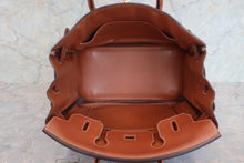 将图片加载到图库查看器，HERMES BIRKIN 30 Clemence leather Cognac □I刻印 Hand bag 600090023
