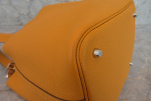 HERMES／エルメス ピコタンロックＭＭ トリヨンクレマンス ジョーヌドール □P刻印 ハンドバッグ 700070205