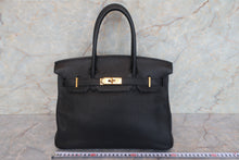 Load image into Gallery viewer, HERMES BIRKIN 30 Togo leather Black □K Engraving Hand bag 700090206
