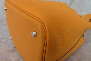 HERMES／エルメス ピコタンロックＭＭ トリヨンクレマンス ジョーヌドール □P刻印 ハンドバッグ 700070205