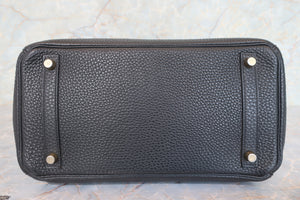 HERMES BIRKIN 30 Togo leather Black □K Engraving Hand bag 700090206